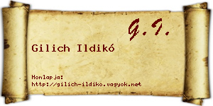 Gilich Ildikó névjegykártya