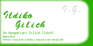 ildiko gilich business card